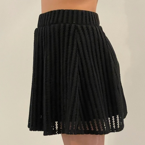 Pinc Black Mini Skirt Mesh Girls Size Large - Picture 2 of 4
